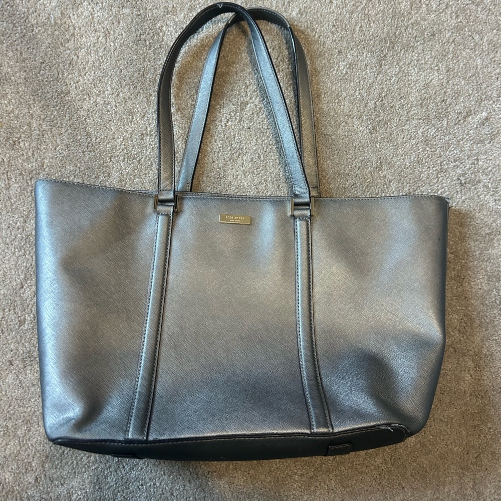 Kate Spade Silver Tote Bag